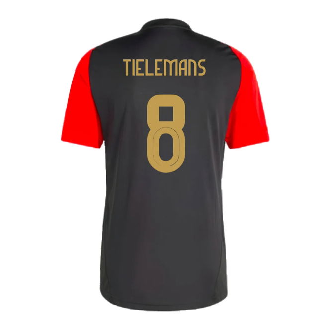 2024-2025 Belgium Training Jersey (Black) (Tielemans 8)