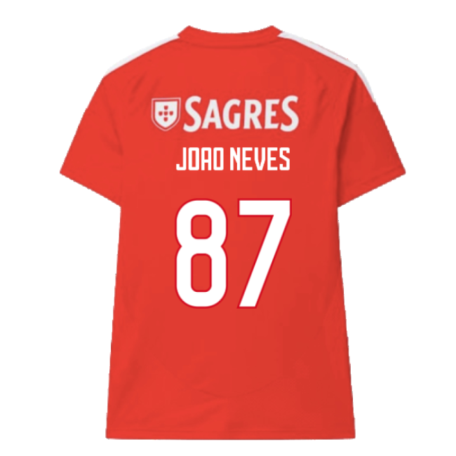 2024-2025 Benfica Home Shirt (Kids) (Joao Neves 87)