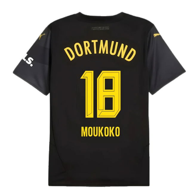 2024-2025 Borussia Dortmund Away Shirt (Kids) (Moukoko 18)