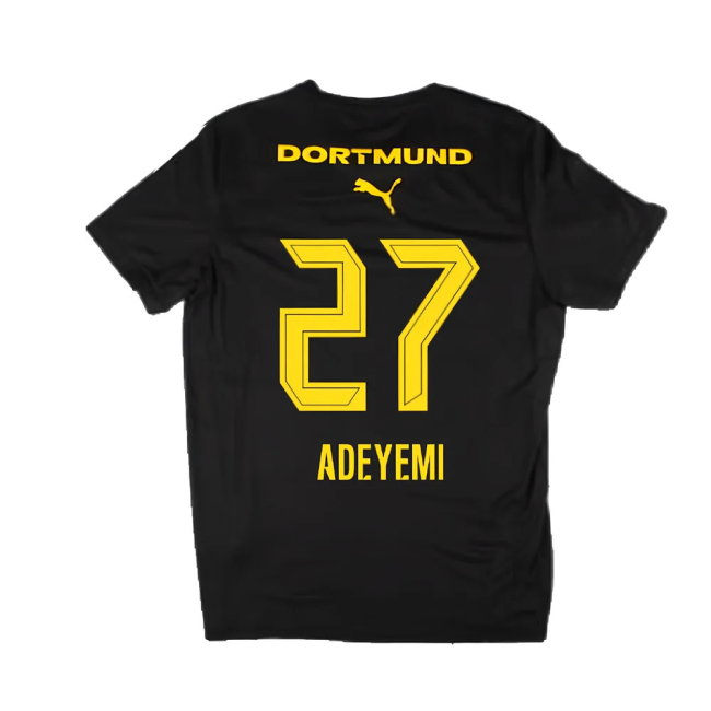 2024-2025 Borussia Dortmund Casuals Tee (Black) (Adeyemi 27)