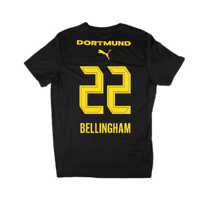 2024-2025 Borussia Dortmund Casuals Tee (Black) (Bellingham 22)