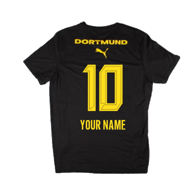2024-2025 Borussia Dortmund Casuals Tee (Black) (Your Name)
