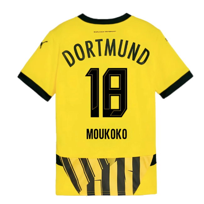 2024-2025 Borussia Dortmund Cup Shirt (Kids) (Moukoko 18)