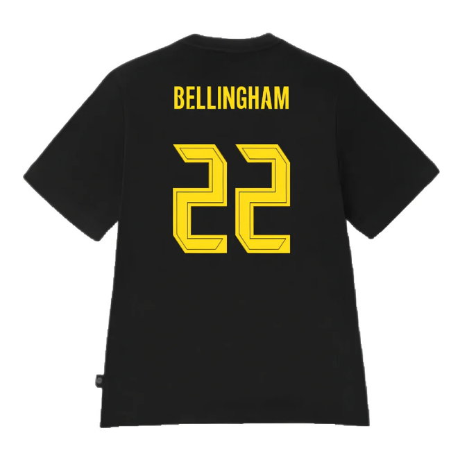 2024-2025 Borussia Dortmund ESS Tee (Black) (Bellingham 22)