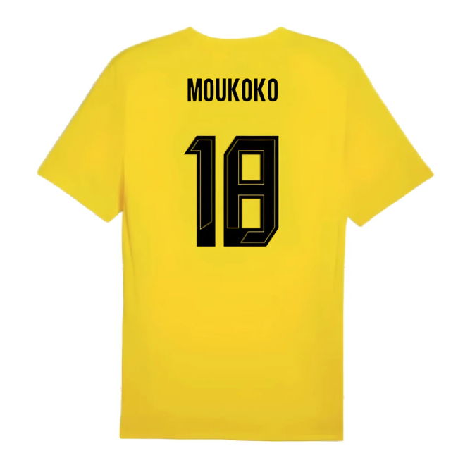 2024-2025 Borussia Dortmund Training Shirt (Yellow) (Moukoko 18)