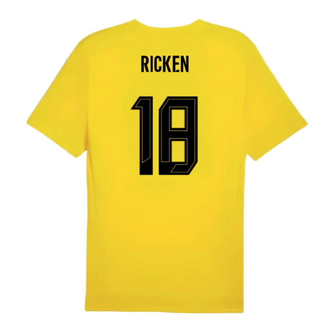 2024-2025 Borussia Dortmund Training Shirt (Yellow) (Ricken 18)