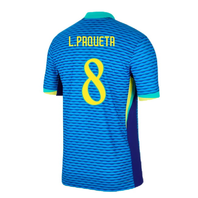 2024-2025 Brazil Away Dri-Fit ADV Match Shirt (L.Paqueta 8)