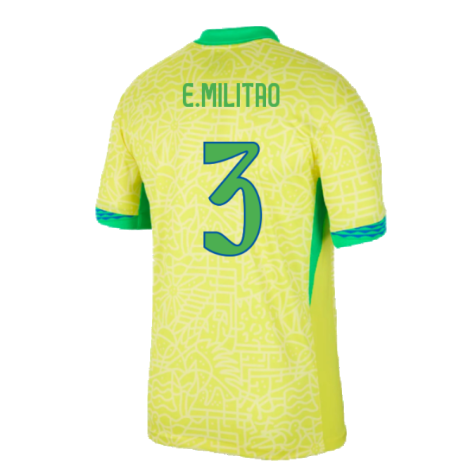 2024-2025 Brazil Home Dri-Fit ADV Match Shirt (E.Militao 3)