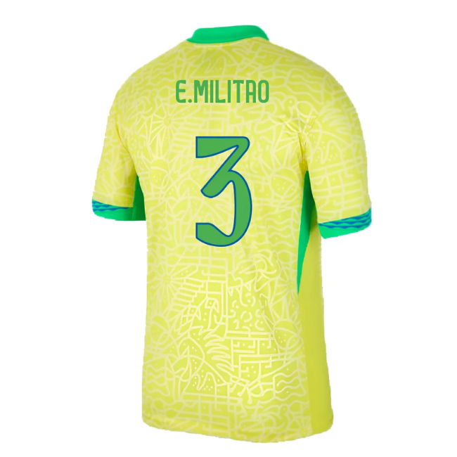 2024-2025 Brazil Home Dri-Fit ADV Match Shirt (E.Militao 3)