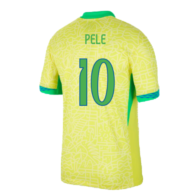 2024-2025 Brazil Home Dri-Fit ADV Match Shirt (Pele 10)