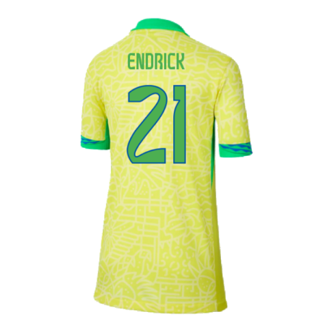 2024-2025 Brazil Home Shirt (Kids) (Endrick 21)