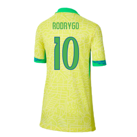 2024-2025 Brazil Home Shirt (Kids) (Rodrygo 10)