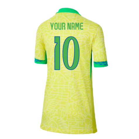 2024-2025 Brazil Home Shirt (Kids) (Your Name)