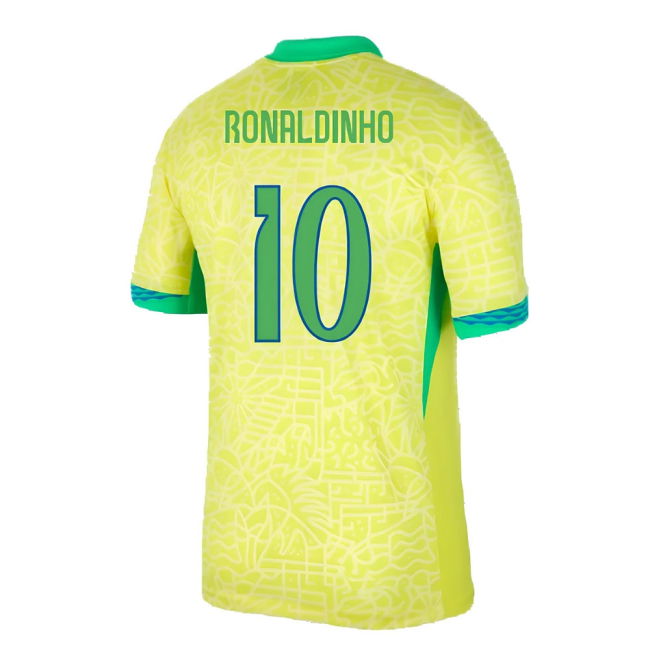 2024-2025 Brazil Home Shirt (Ronaldinho 10)