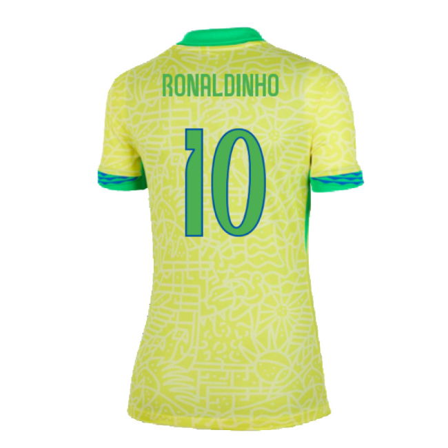 2024-2025 Brazil Home Shirt (Womens) (Ronaldinho 10)