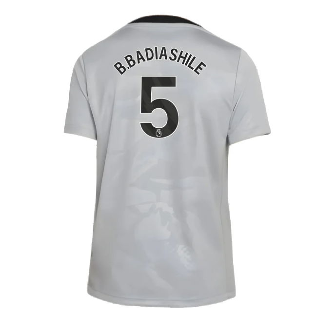 2024-2025 Chelsea Third Academy Pre-Match Shirt (Grey) - Kids (B.Badiashile 5)