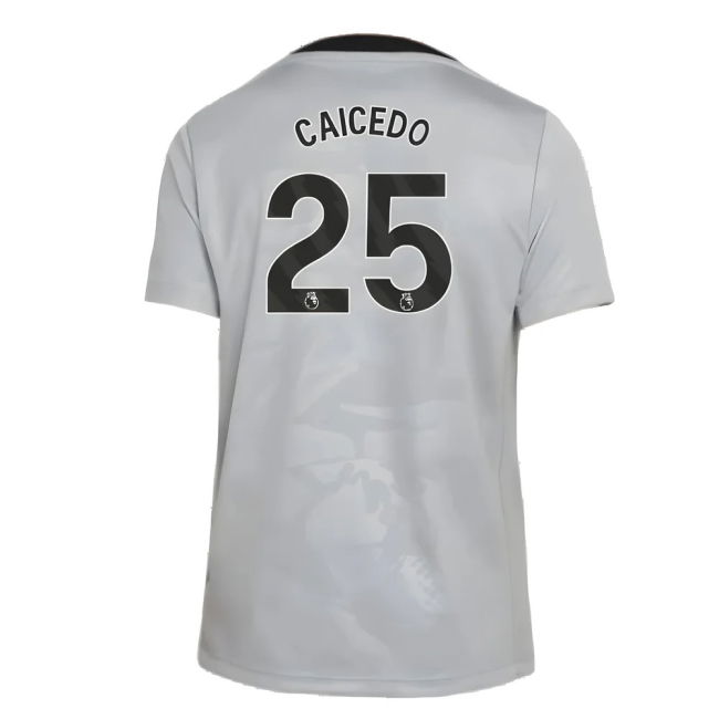 2024-2025 Chelsea Third Academy Pre-Match Shirt (Grey) - Kids (Caicedo 25)