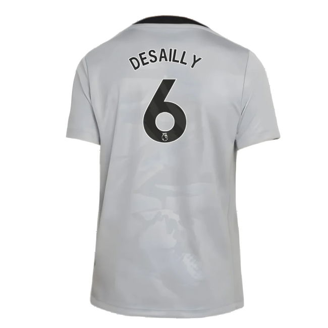 2024-2025 Chelsea Third Academy Pre-Match Shirt (Grey) - Kids (Desailly 6)