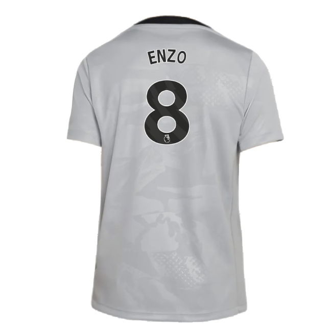 2024-2025 Chelsea Third Academy Pre-Match Shirt (Grey) - Kids (Enzo 8)