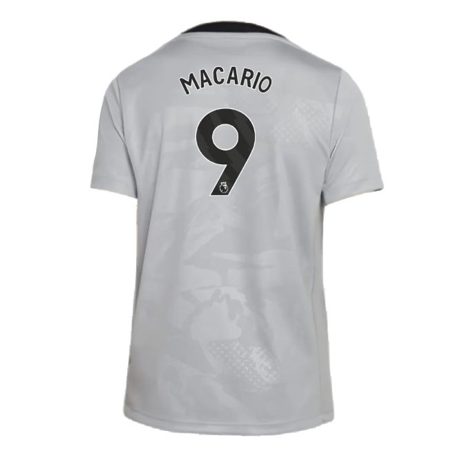 2024-2025 Chelsea Third Academy Pre-Match Shirt (Grey) - Kids (Macario 9)
