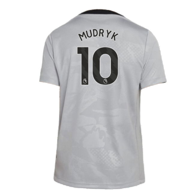2024-2025 Chelsea Third Academy Pre-Match Shirt (Grey) - Kids (Mudryk 10)