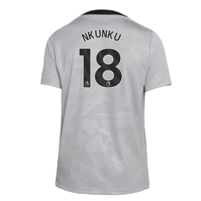 2024-2025 Chelsea Third Academy Pre-Match Shirt (Grey) - Kids (Nkunku 18)