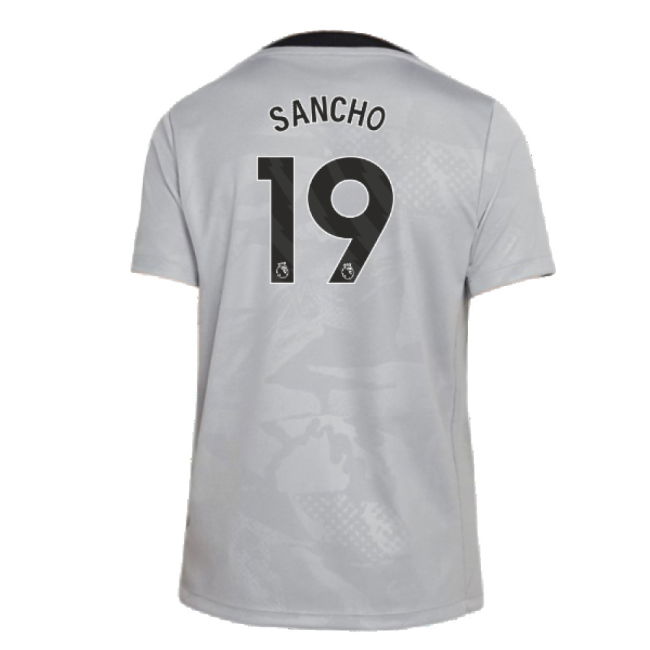2024-2025 Chelsea Third Academy Pre-Match Shirt (Grey) - Kids (Sancho 19)
