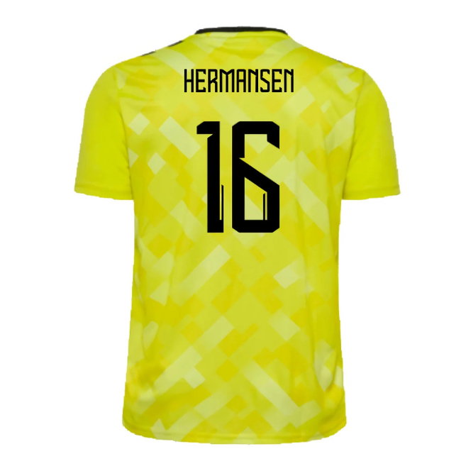 2024-2025 Denmark Home Goalkeeper Shirt (Yellow) (Hermansen 16)