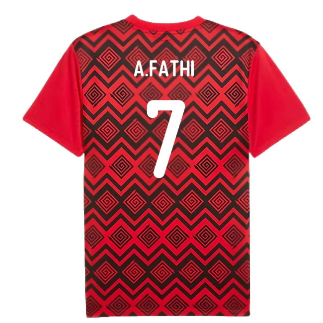 2024-2025 Egypt Prematch SS Jersey (Red) (A.Fathi 7)