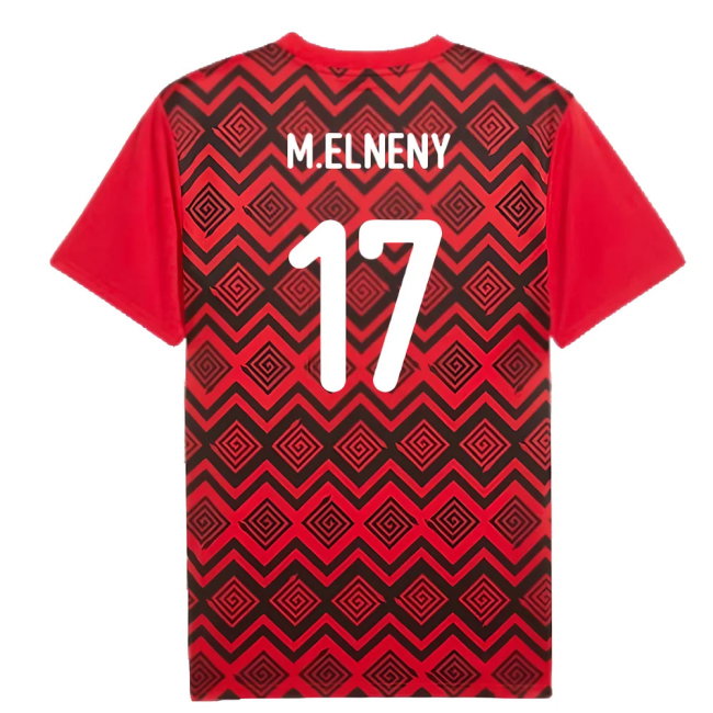 2024-2025 Egypt Prematch SS Jersey (Red) (M.Elneny 17)