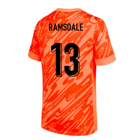 2024-2025 England Home Goalkeeper Shirt (Orange) - Kids (Ramsdale 13)