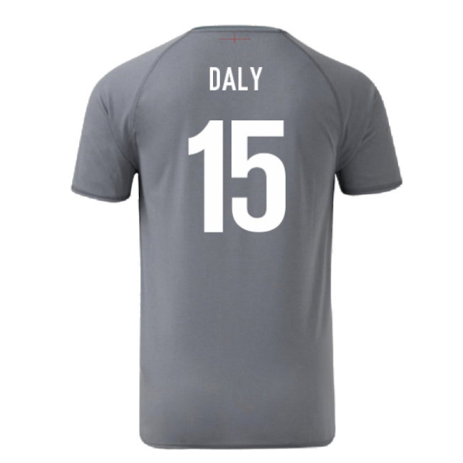 2024-2025 England Rugby Relaxed O2 Training Jersey (Grey) (Daly 15)