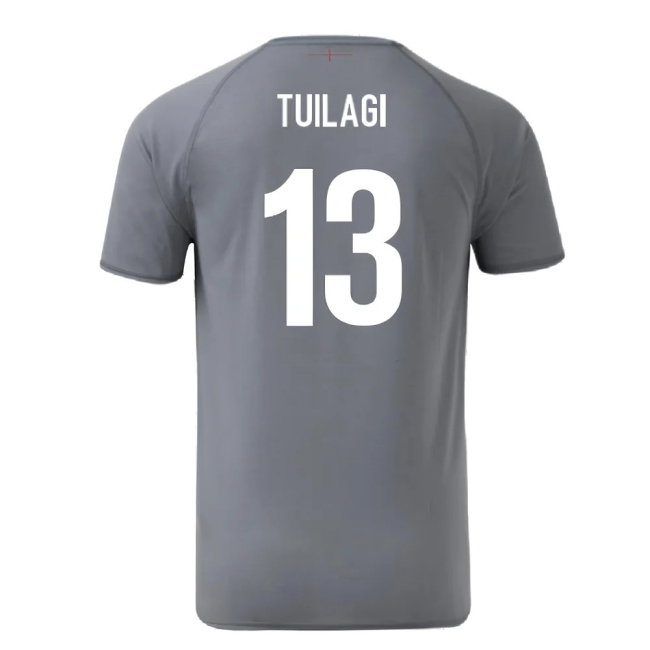 2024-2025 England Rugby Relaxed O2 Training Jersey (Grey) (Tuilagi 13)