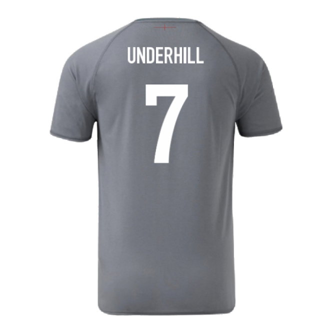2024-2025 England Rugby Relaxed O2 Training Jersey (Grey) (Underhill 7)