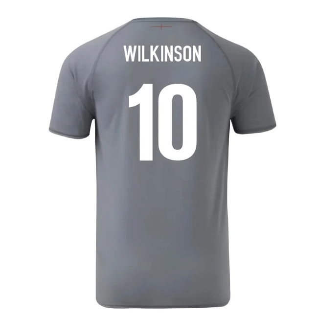 2024-2025 England Rugby Relaxed Training Jersey O2 (Grey) - Kids (Wilkinson 10)