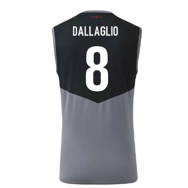 2024-2025 England Rugby Sleeveless Jersey O2 (Grey) (Dallaglio 8)