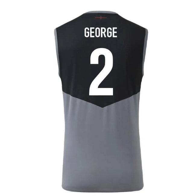 2024-2025 England Rugby Sleeveless Jersey O2 (Grey) (George 2)