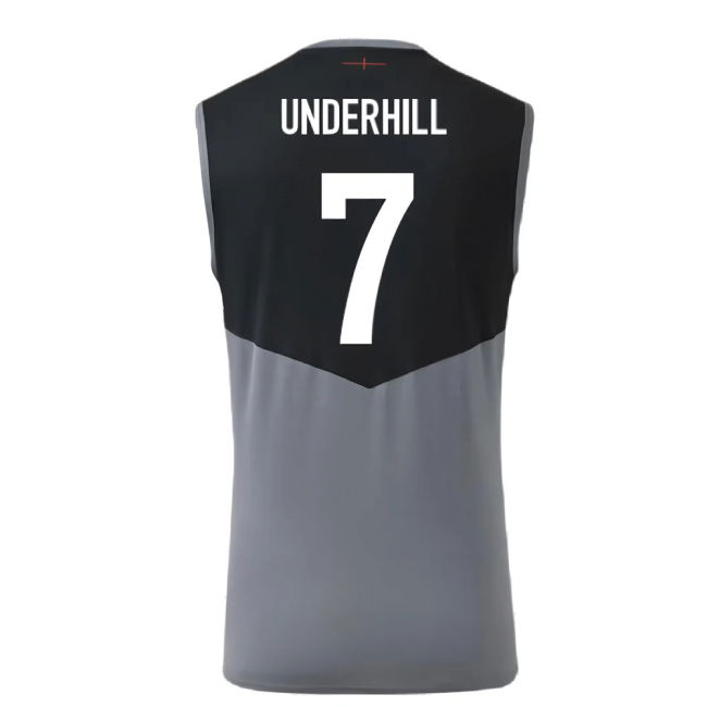 2024-2025 England Rugby Sleeveless Jersey O2 (Grey) (Underhill 7)
