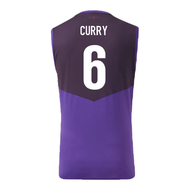 2024-2025 England Rugby Sleeveless Jersey (Violet) - Kids (Curry 6)