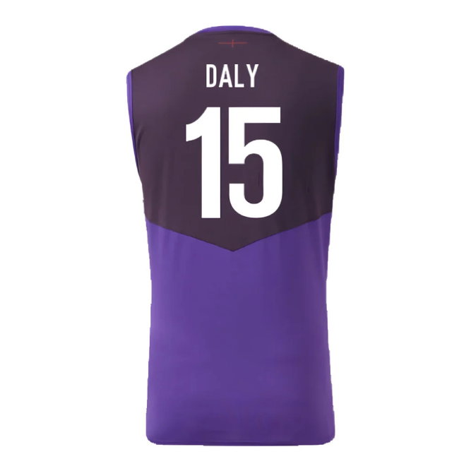 2024-2025 England Rugby Sleeveless Jersey (Violet) - Kids (Daly 15)