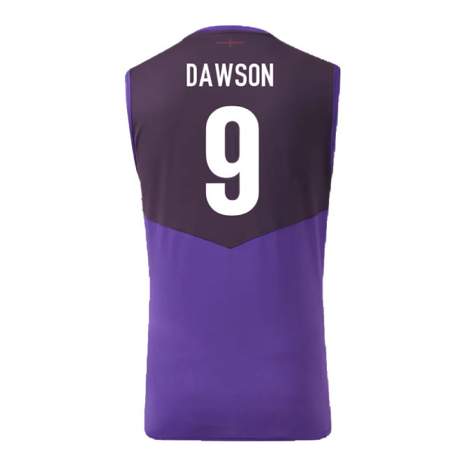 2024-2025 England Rugby Sleeveless Jersey (Violet) - Kids (Dawson 9)