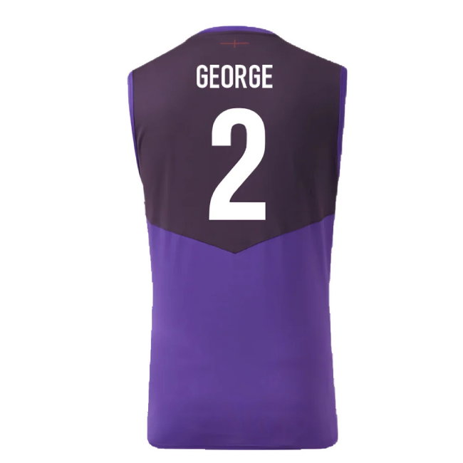 2024-2025 England Rugby Sleeveless Jersey (Violet) - Kids (George 2)
