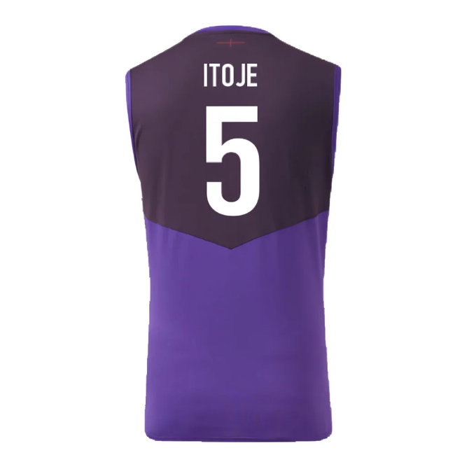 2024-2025 England Rugby Sleeveless Jersey (Violet) - Kids (Itoje 5)
