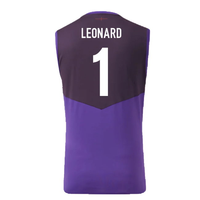 2024-2025 England Rugby Sleeveless Jersey (Violet) - Kids (Leonard 1)