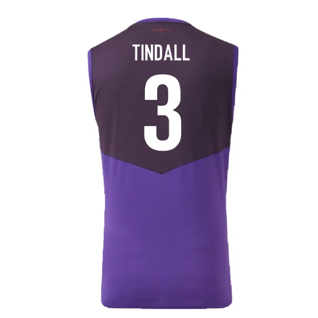 2024-2025 England Rugby Sleeveless Jersey (Violet) - Kids (Tindall 3)