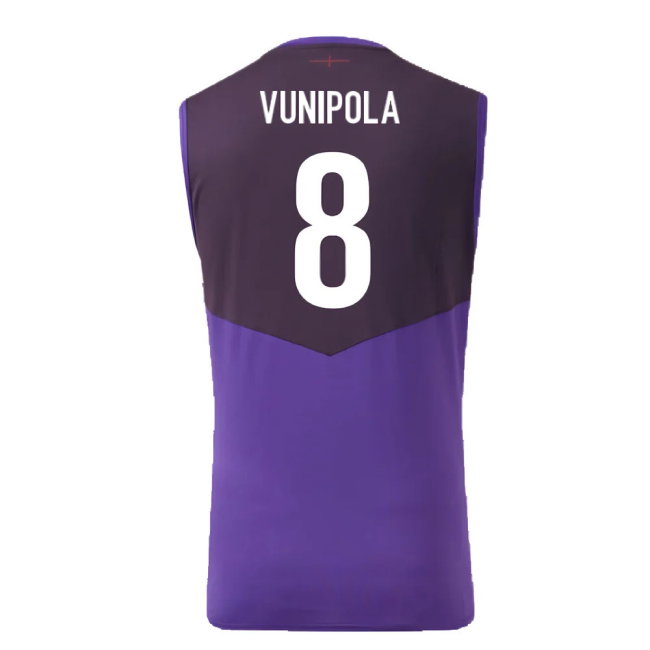 2024-2025 England Rugby Sleeveless Jersey (Violet) - Kids (Vunipola 8)