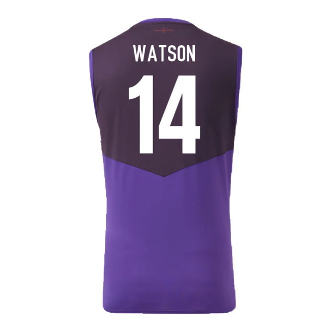 2024-2025 England Rugby Sleeveless Jersey (Violet) - Kids (Watson 14)