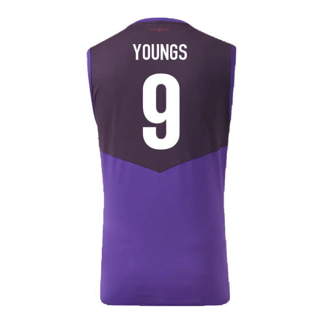 2024-2025 England Rugby Sleeveless Jersey (Violet) - Kids (Youngs 9)