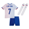 2024-2025 France Away Little Boys Mini Kit (Cantona 7)