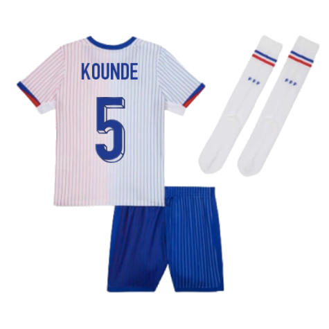 2024-2025 France Away Little Boys Mini Kit (Kounde 5)